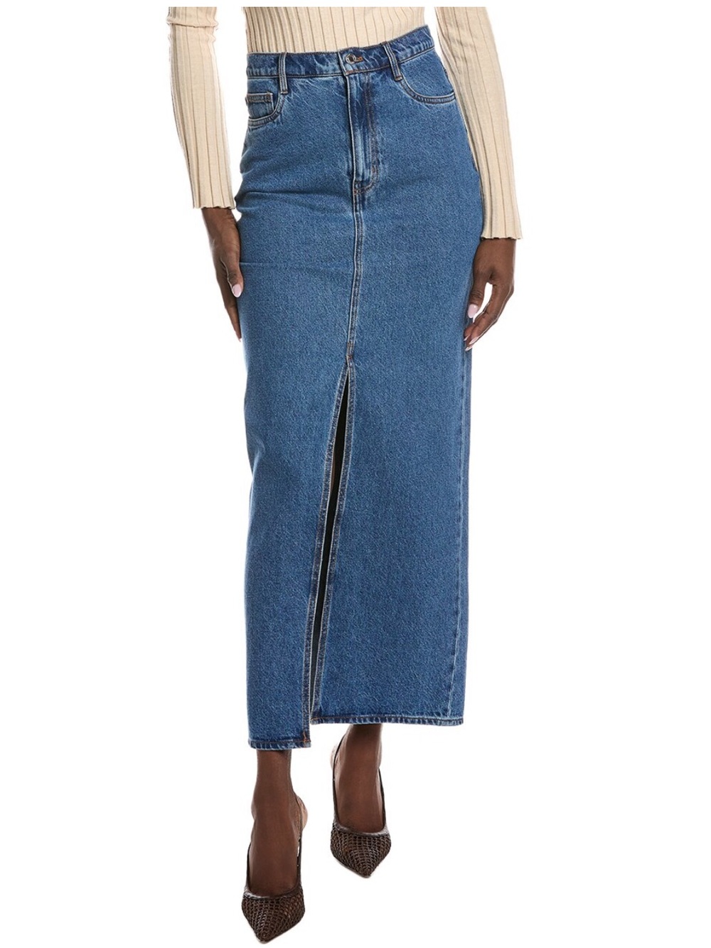 $298 Derek Lam 10 Crosby Lu High-Rise Maxi Skirt NWT